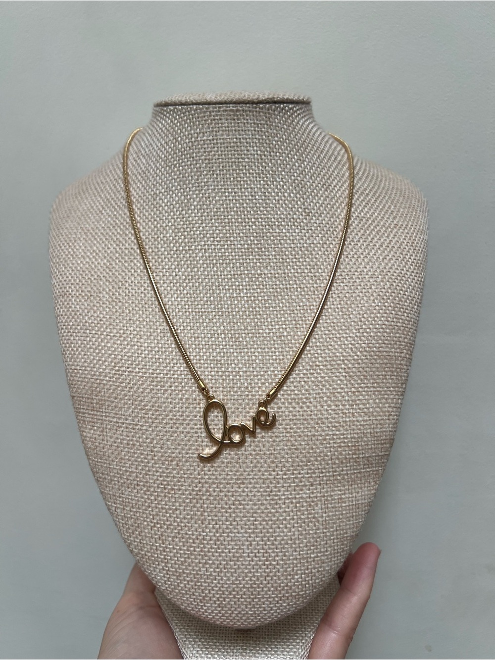 Gold "Love" Script Necklace - Women Jewelry